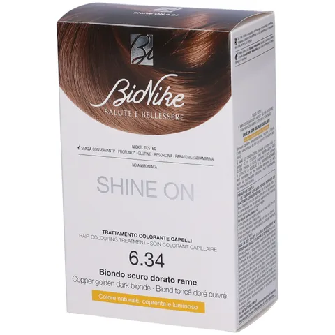 Bionike Shine On - Trattamento Colorante Capelli, Kit Tinta per Cute Sensibile Senza