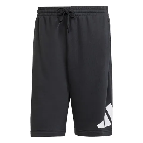 adidas Uomo Essentials Big Logo French Terry Short Shorts, Black/White, XL