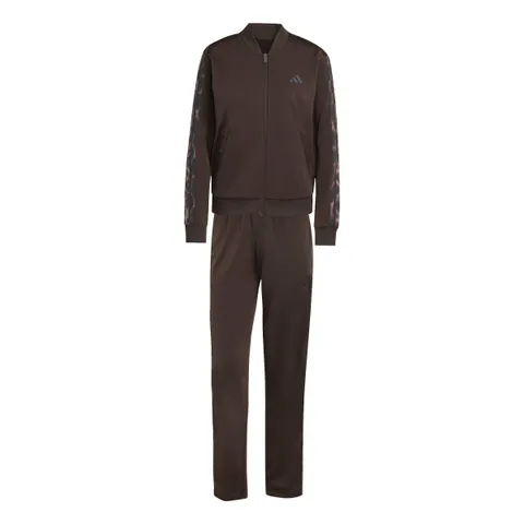 adidas Donna Essentials 3-Stripes Track Suit, Aurora Coffee/Multicolor, XL