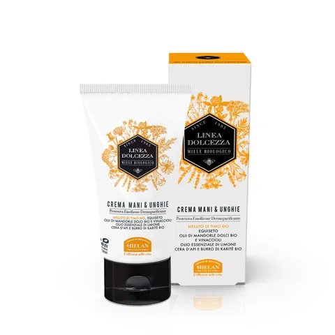 Helan, Linea Dolcezza, Crema Mani E Unghie, Protettiva, Emolliente, Dermopurificante, Con