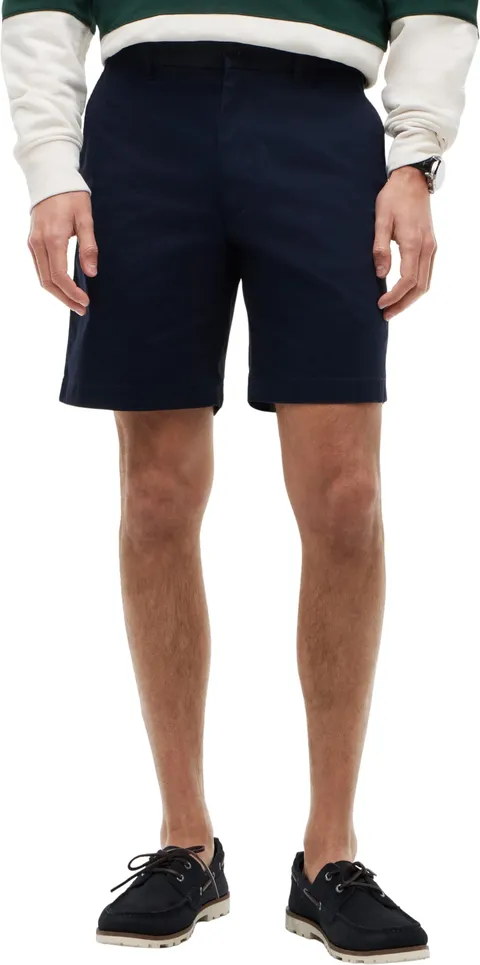 Tommy Hilfiger Uomo Pantaloncini Chino Dover Twill in Cotone Elasticizzato, Blu (Desert