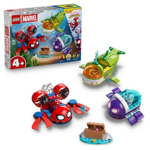 LEGO ǀ Marvel Spidey: Veicoli Subacquei - Set da Supereroe con 3 Sottomarini Giocattolo e