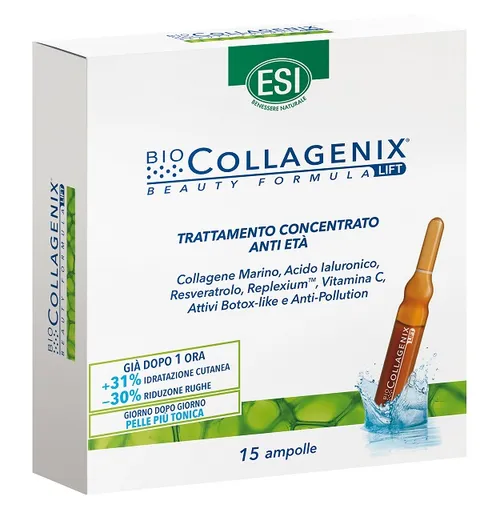 ESI, Biocollagenix Trattamento Viso Antirughe Concentrato, a Base di Collagene Marino e