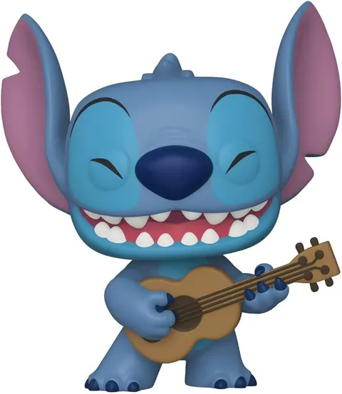 Funko POP! Jumbo: Stitch - With Ukele - Lilo And Stitch - Figura in Vinile da Collezione