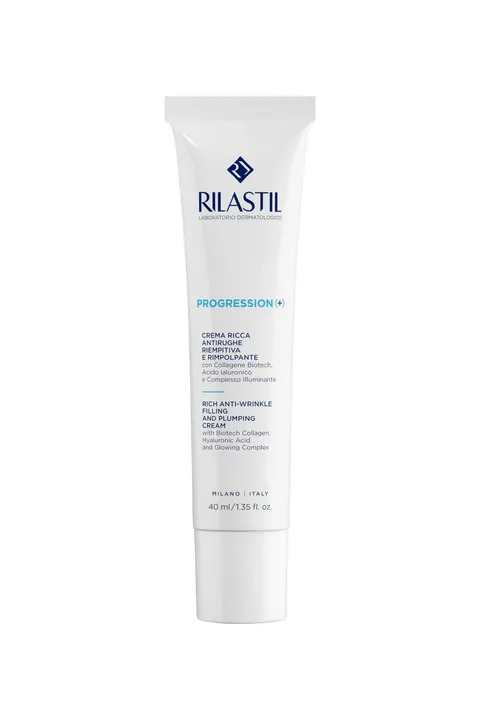 Rilastil Progression(+) Crema Ricca Antirughe Riempitiva e Rimpolpante, Trattamento Rughe