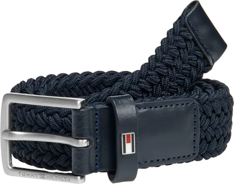 Tommy Hilfiger Cintura elastica intrecciata unisex per bambini, KA0KA00034, blu, L-XL