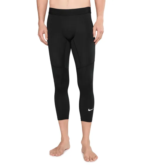 Nike M NP DF 3QT Tight Leggings, Black/White, S Uomo