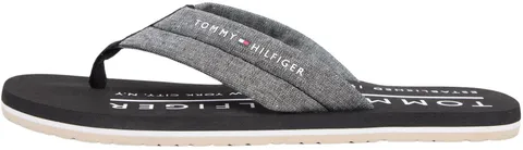 Tommy Hilfiger Hilfiger Chambray Beach Sandalo FM0FM05751 Slides, NERO (nero), 37,5