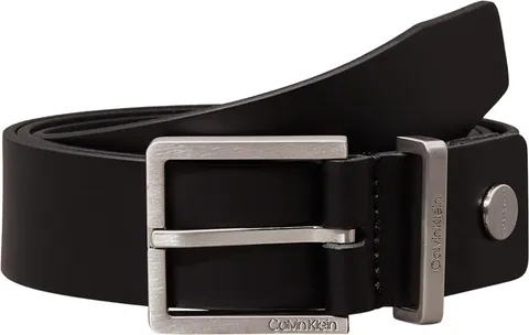 Calvin Klein Uomo Cintura Casual Belt 3.5 cm Cintura in Pelle, Nero (Black), 115 cm