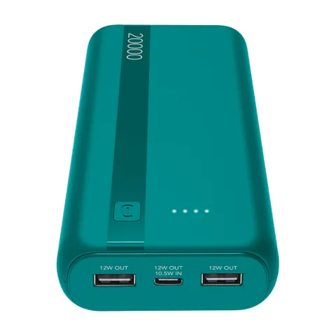 Cellularline Power Bank 20000 mAh con USB-C In/Out + 2 Porte USB-A - Ricarica Multipla e