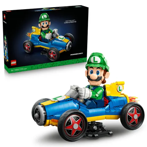 LEGO Mario Kart: Luigi e Mach 8 - Kit per Adulti con Personaggio Nintendo e Modello di
