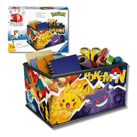 Ravensburger - Puzzle 3d Pokemon Storage Box | Puzzle 3d Bambini A Partire Dagli 8 Anni