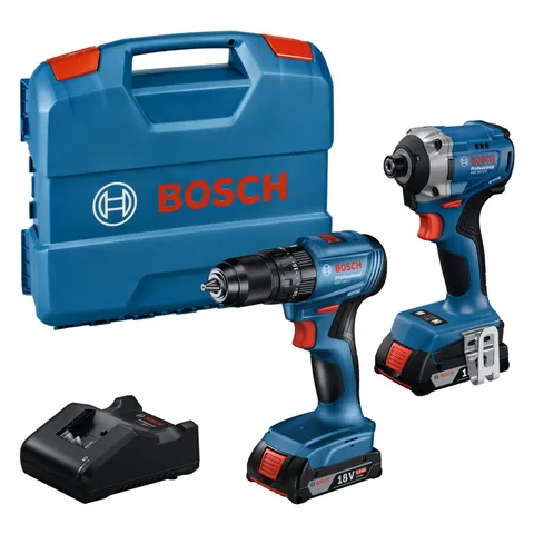 Bosch Professional 18V System Avvitatore con percussione a batteria GDR 18V-215 +