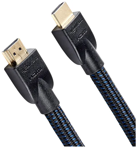 Amazon Basics Cavo HDMI intrecciato, 7.6 m, Nero