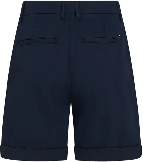 Tommy Hilfiger Pantaloncini Chino Donna Mom Fit, Blu (Dark Night Navy), 38