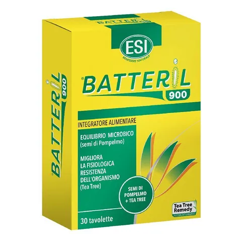 ESI - Batteril 900, Integratore Alimentare di Tea Tree Oil e Semi di Pompelmo, Sostiene