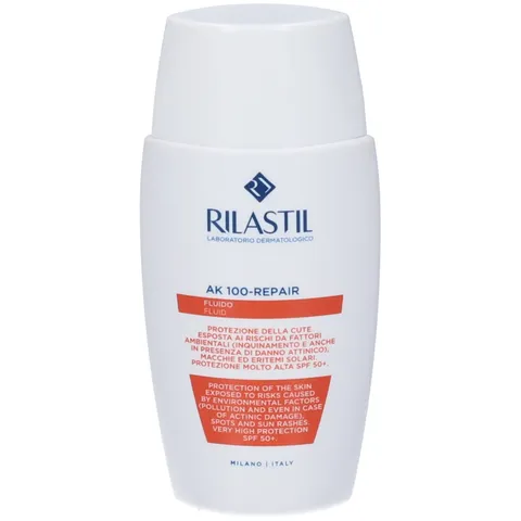 Rilastil Ak Repair 100 Emulsione Fluida Idratante e Protettiva, Texture Ultraleggera