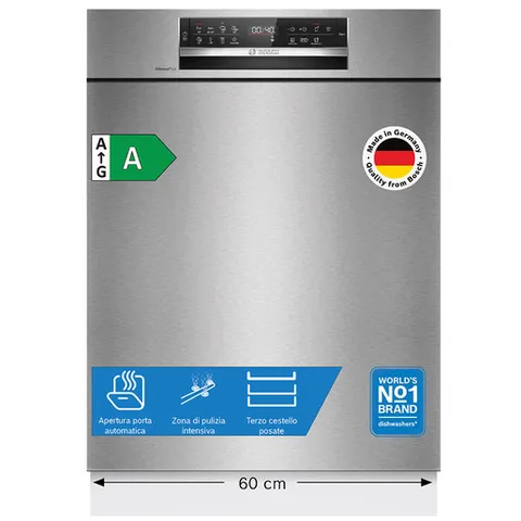 Bosch SMU6ECS12E Serie 6, Lavastoviglie da incasso sottopiano, Home Connect, Extra Clean
