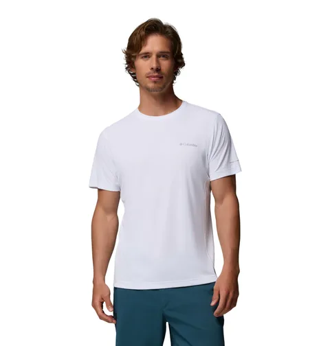 Columbia T-Shirt Tecnica a Maniche Corte Leggera Zero Rules da Uomo, Bianca, XXL