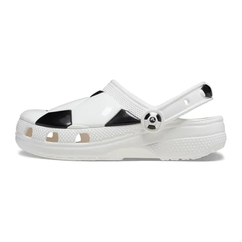 Crocs Classic Soccer Ball Clog T, Zoccoli Unisex - Bambini e Ragazzi, Bianco E Nero