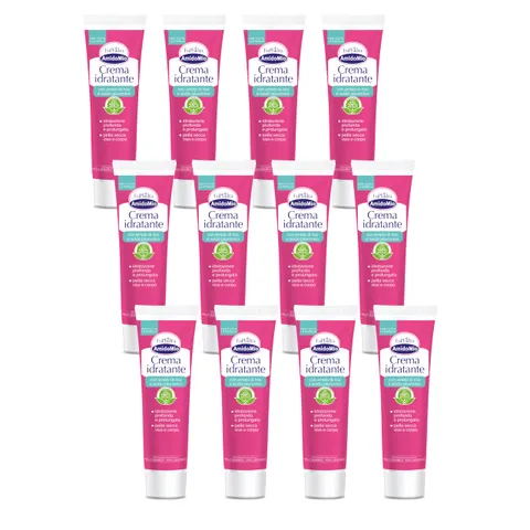Euphidra - AmidoMio Crema Idratante con Amido di Riso e Acido Ialuronico, 12 Flaconi da