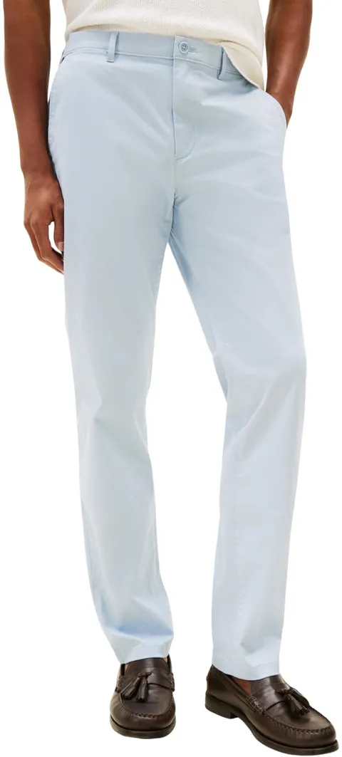 Tommy Hilfiger Uomo Pantaloni Chino Core Denton Essential Twill Straight Fit, Blu (Blue