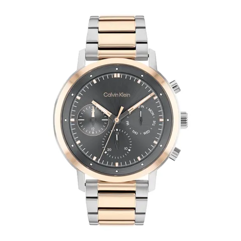 Calvin Klein Orologio Analogico Multifunzione al Quarzo da Uomo Collezione Gauge con