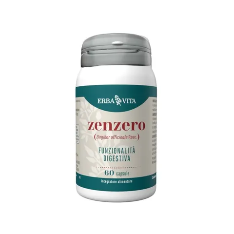ERBA VITA Integratore Alimentare di Zenzero - 60 Capsule - Favorisce la digestione e