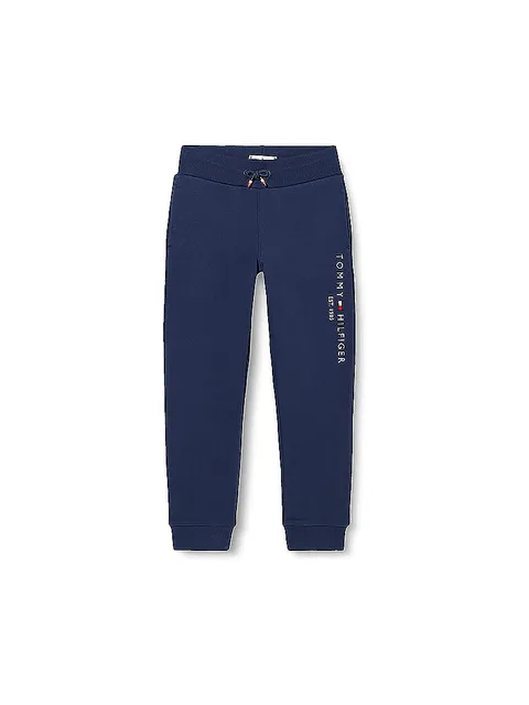 Tommy Hilfiger Bambini Unisex Pantaloni da Jogging Essential Sweatpants Cotone Bio, Blu