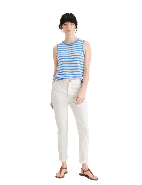 Dockers Weekend Chino Slim, Pantaloni Donna, Egret, 32 Lungo