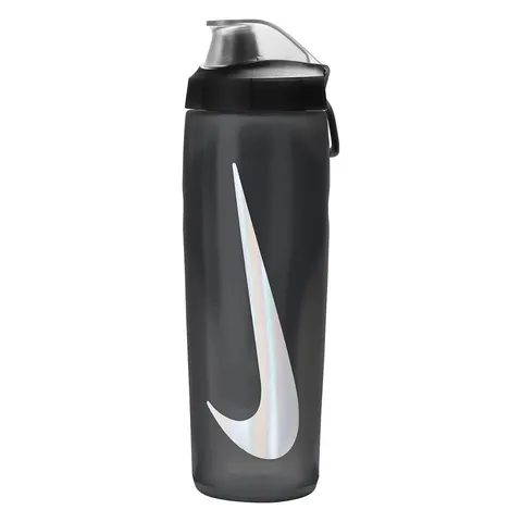 Nike Refuel Locking Lid Bottiglia per Bere Anthracite/Black/Silver Iridescent 709 ml