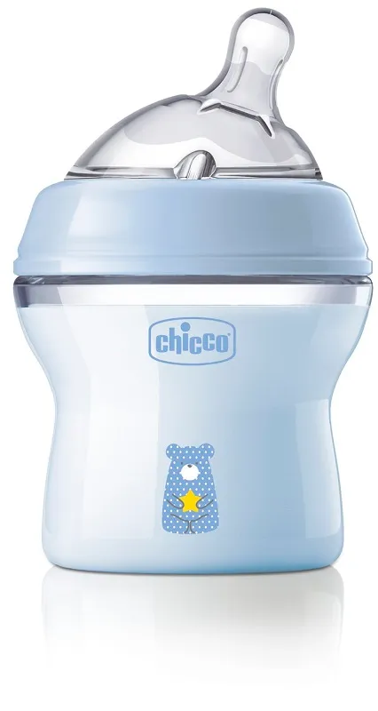 Chicco Natural Feeling Biberon Anticolica 0 Mesi + da 150 ml, Biberon con Tettarella in