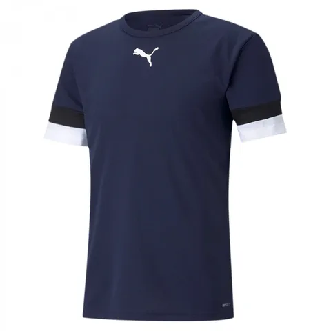 PUMA Teamrise Jersey Jr, Shirt Unisex - Bambini e ragazzi, Peacoat-Puma Black-Puma White, 116