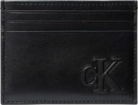 Calvin Klein Uomo Porta Carte Bold in Pelle, Nero (Black), Taglia Unica
