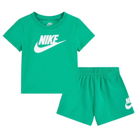 Nike Completo Bambino CLUB TEE E Short SET 86L596 (Verde, 6-7 Years)