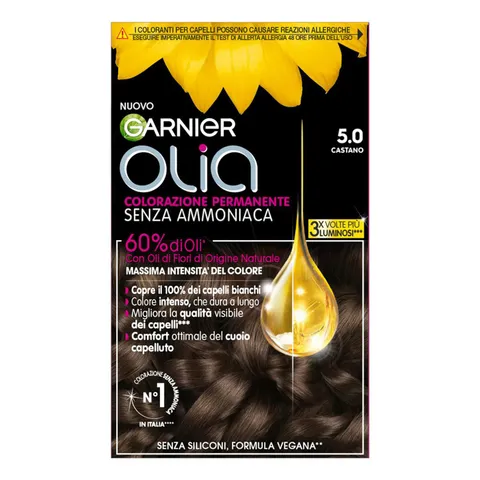 Garnier Olia Tinta Capelli, Senza Ammoniaca, Copre il 100% dei Capelli Bianchi, Formula