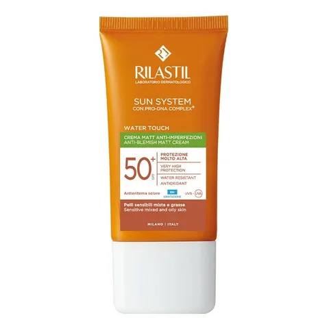 Rilastil Sun System Water Touch Fluido Comfort, Fluido Solare Idratante e Antiossidante