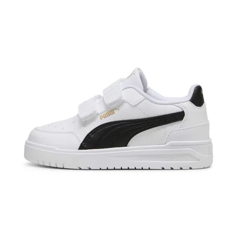 PUMA Sneakers dal Profilo Basso Shuffle Downtown per Bambini 32, White Black Gold