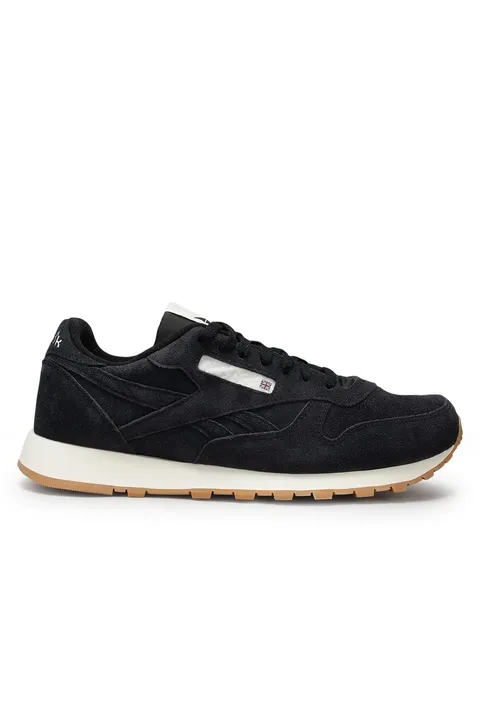 Reebok Unisex Classic Leather Sneaker, Black/Chalk/Gum, 44 EU