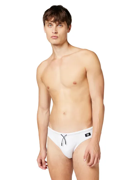 Emporio Armani Slip da Uomo in Raso Bianco S