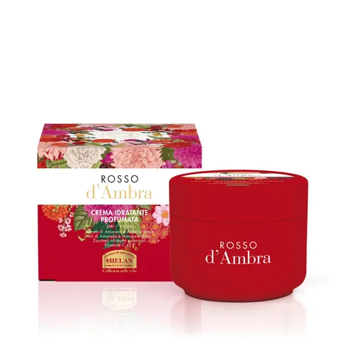 Helan, Rosso d'Ambra - Crema Corpo Idratante Pelle Secca con Olio di Mandorle Dolci