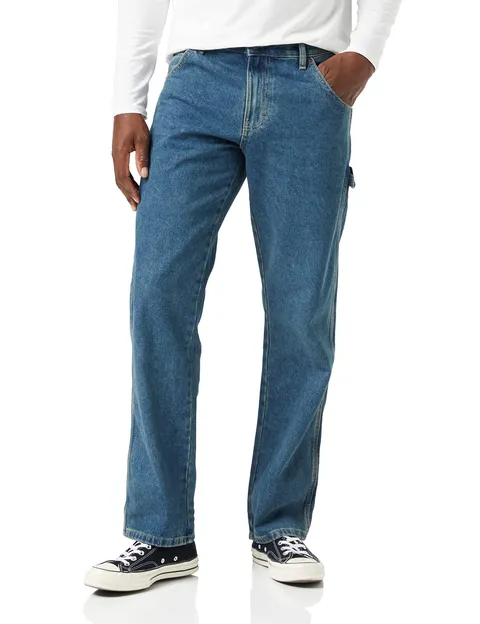 Dickies Uomo, Jeans utility in tenim stone-washed, vestibilità comoda, Tinteritore, 38W