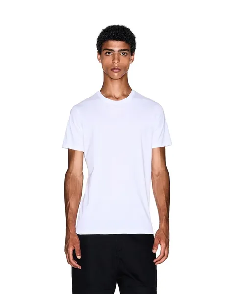 Armani Exchange Pima Round Neck, Maglietta a Maniche Corte, Uomo, Bianco (White 1100), XL