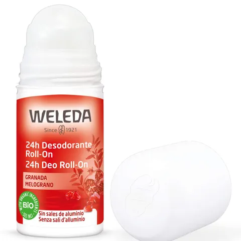Weleda Deo Roll-on Melograno, deodorante roll senza sali d'alluminio, vibrante fragranza