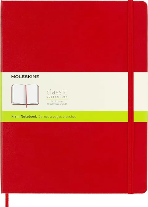 Moleskine Classic Notebook, Taccuino con Pagine Bianche, Copertina Rigida e Chiusura