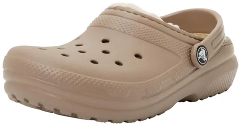 Crocs Classic Lined Clog K Unisex - Bambini e ragazzi, Mushroom/Bone, 33/34 EU