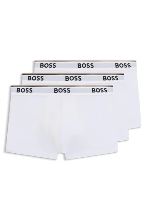 BOSS Trunk 3P Power Boxer Ai Pantaloncini, White 100, L Uomo
