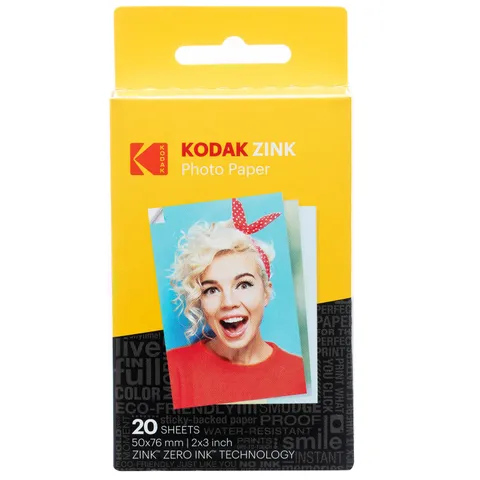 Kodak 5,1x7,5 cm (2x3") Carta fotografica ZINK adesiva (20 fogli), Compatibile con
