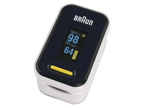 Ossimetro Braun YK-81CEU OLED Nero Acciaio Inox Portatile Batteria