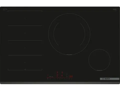 Bosch PXE831HC1E Serie 6 Piastra Induzione, 4 Luci 60 cm, Nero